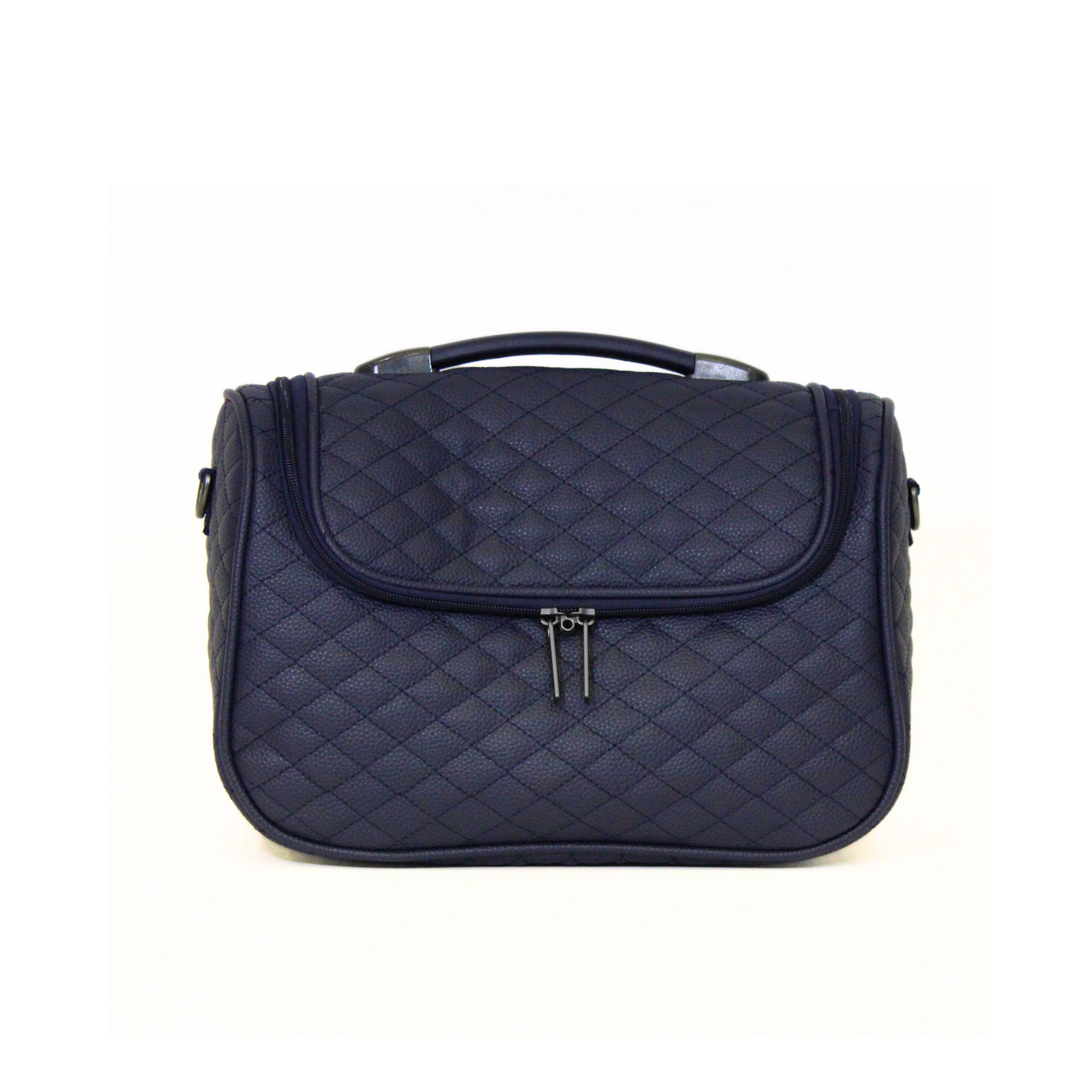 حقيبة مكياج جلد كحلي - Sumer