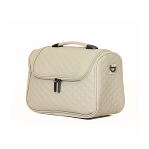 حقيبة مكياج جلد بيج - Sumer