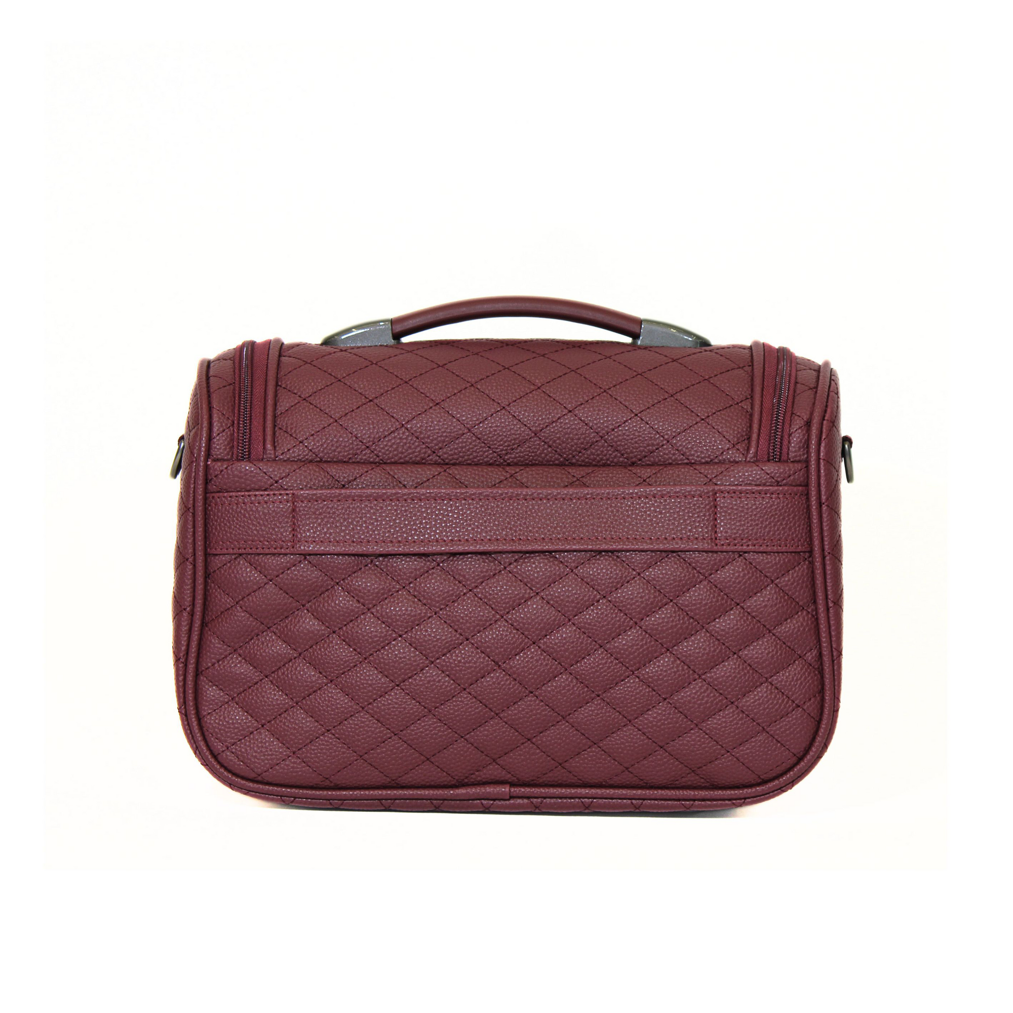 حقيبة مكياج جلد عنابي - Sumer