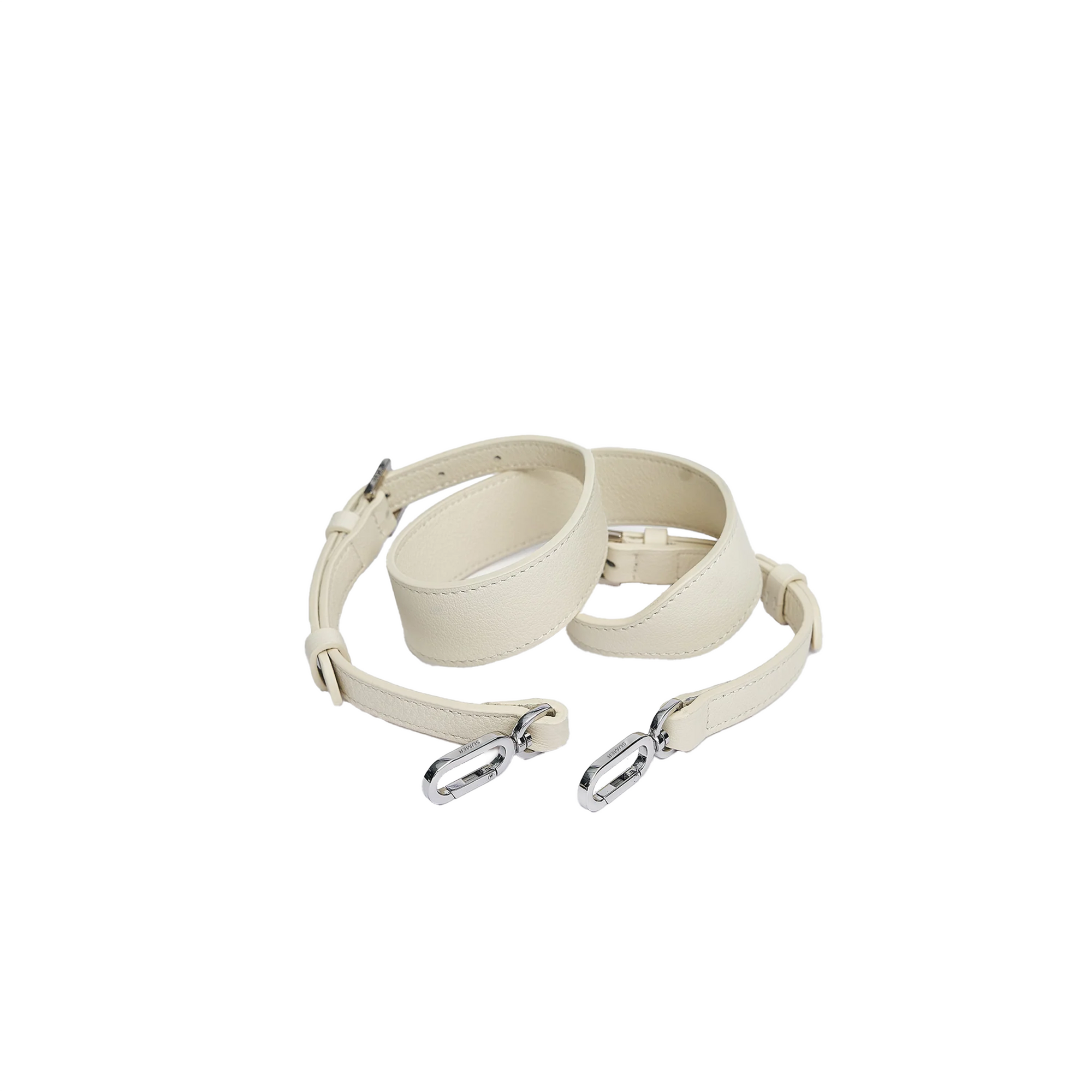 حقيبة سومر جلد طبيعي أبيض - Sumer