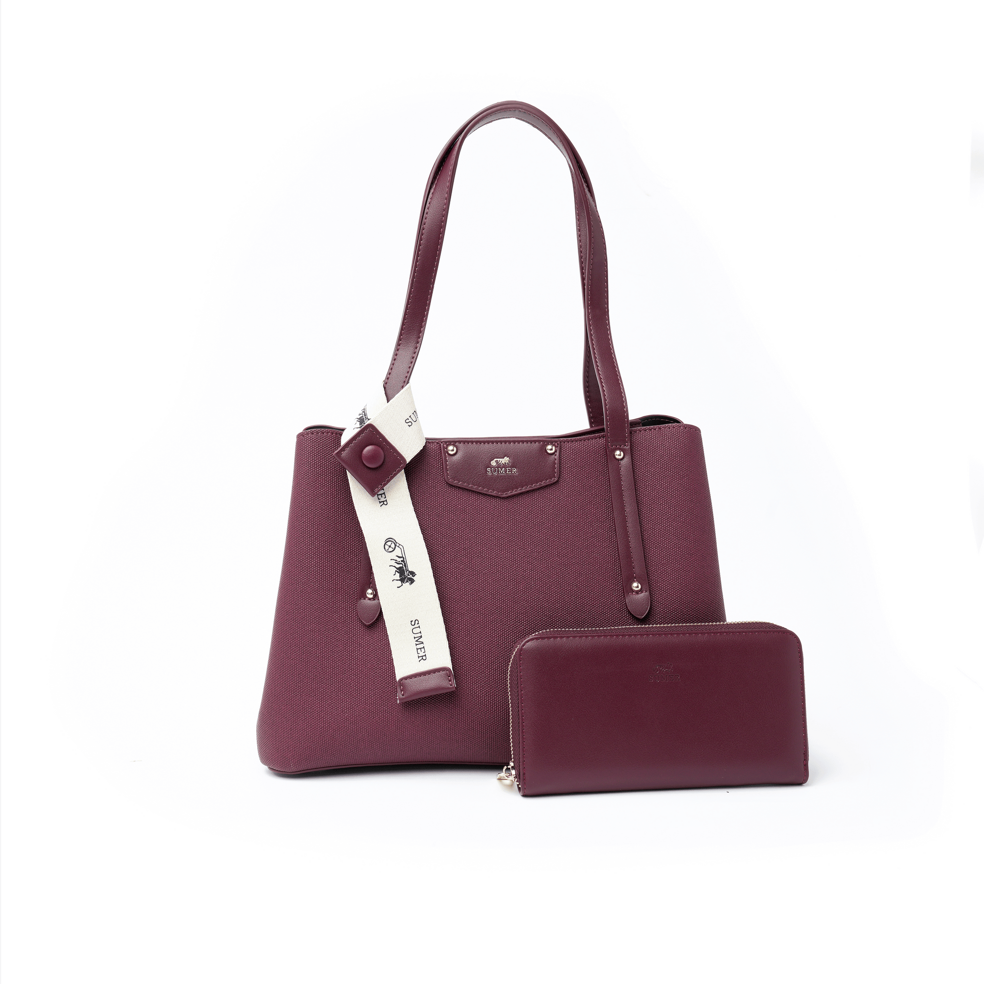 حقيبة كتف لون wine red - Sumer