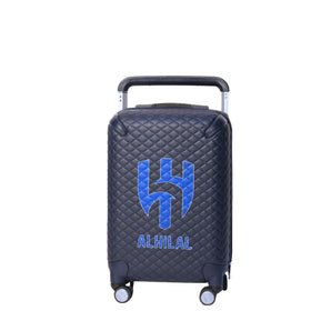 حقيبة سفر جلد رسم يدوي كحلي