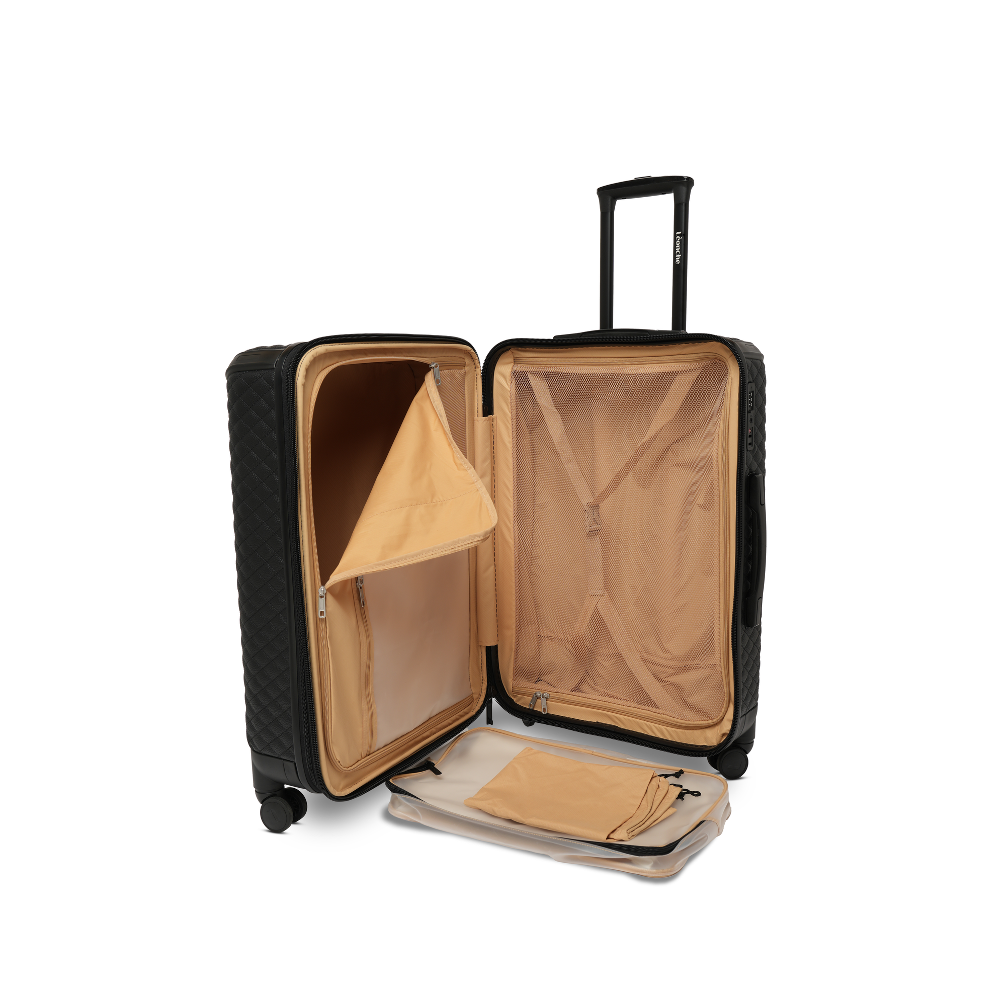 حقيبة وسط جلد اسود - Sumer