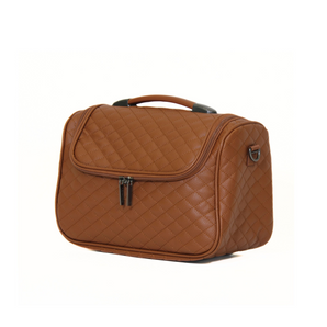 حقيبة مكياج جلد بني - Sumer