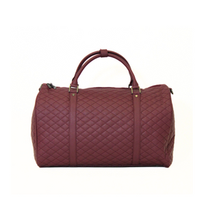 حقيبة دافل جلد عنابي - Sumer