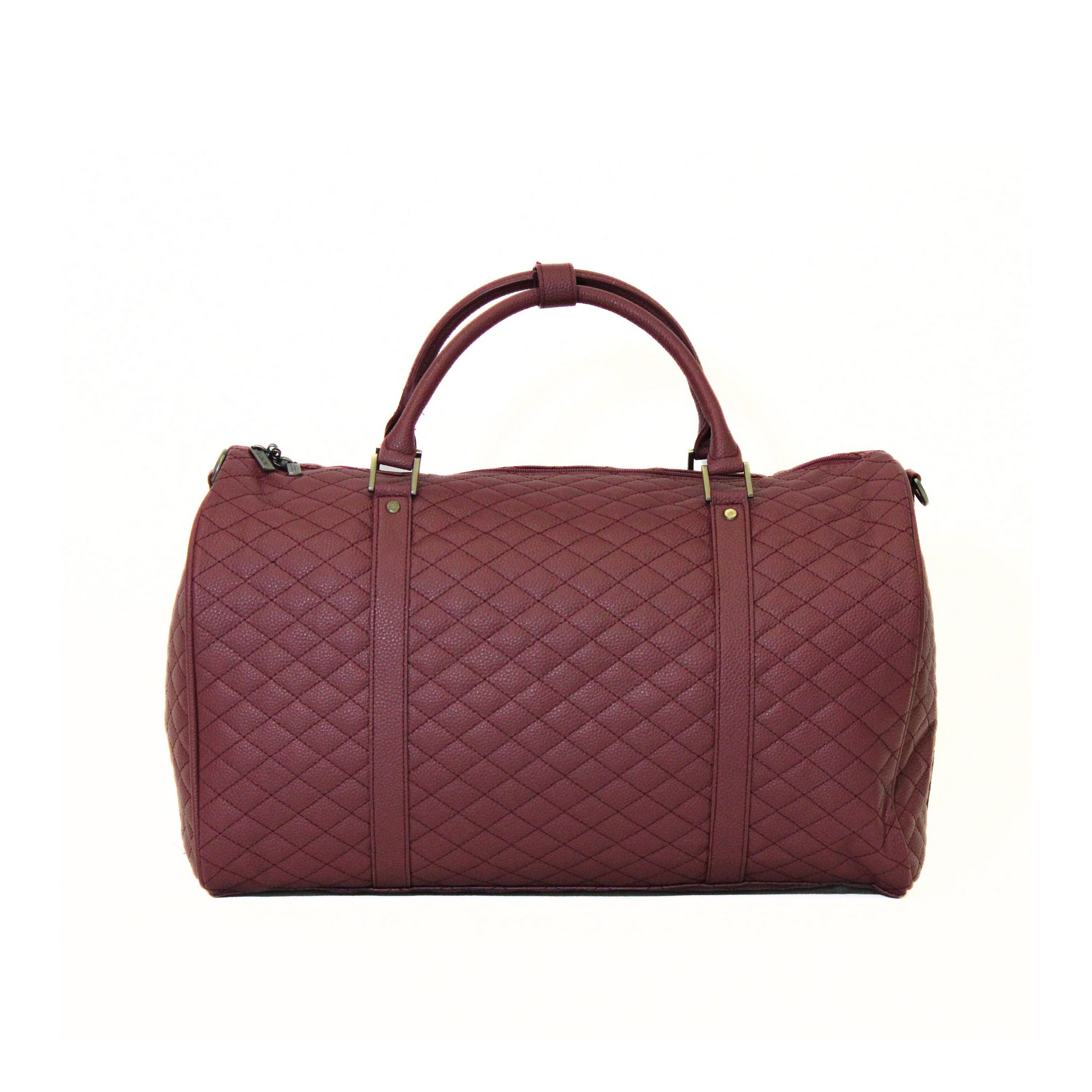 حقيبة دافل جلد عنابي - Sumer