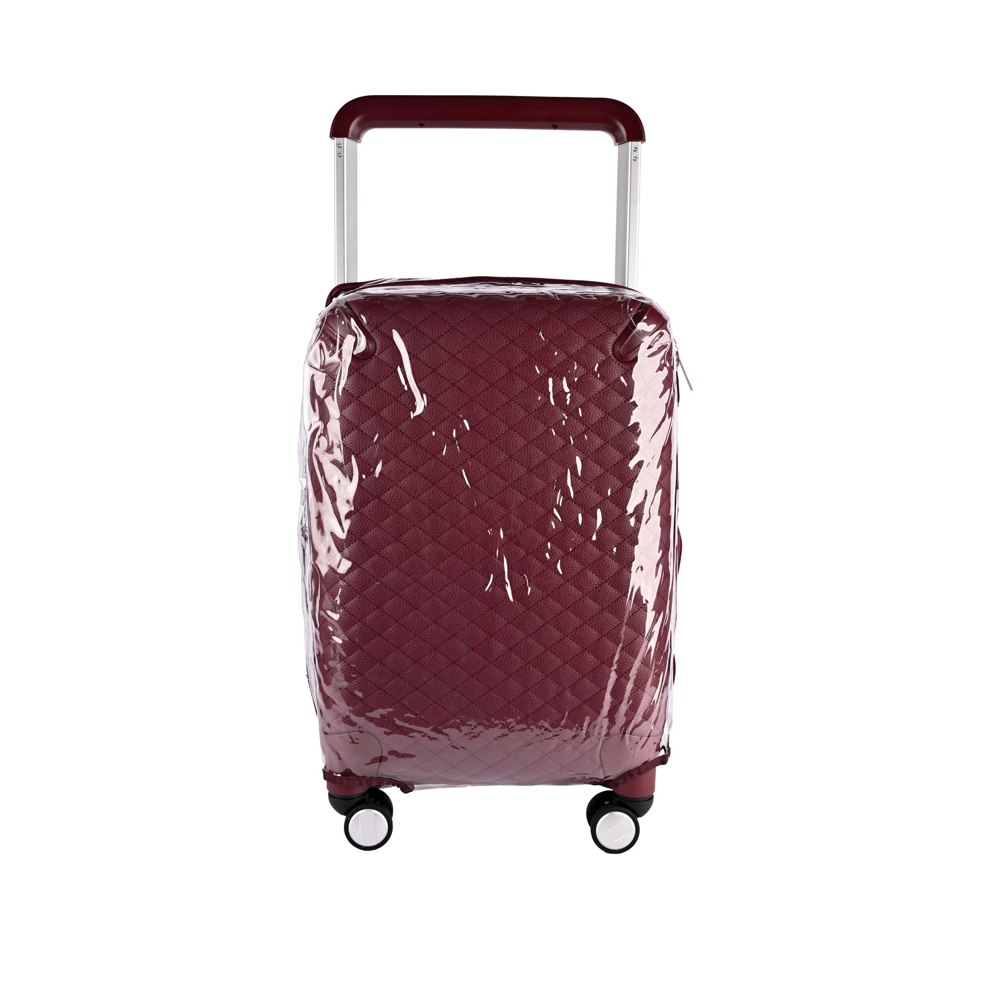 حقيبة سفر جلد عنابي - Sumer