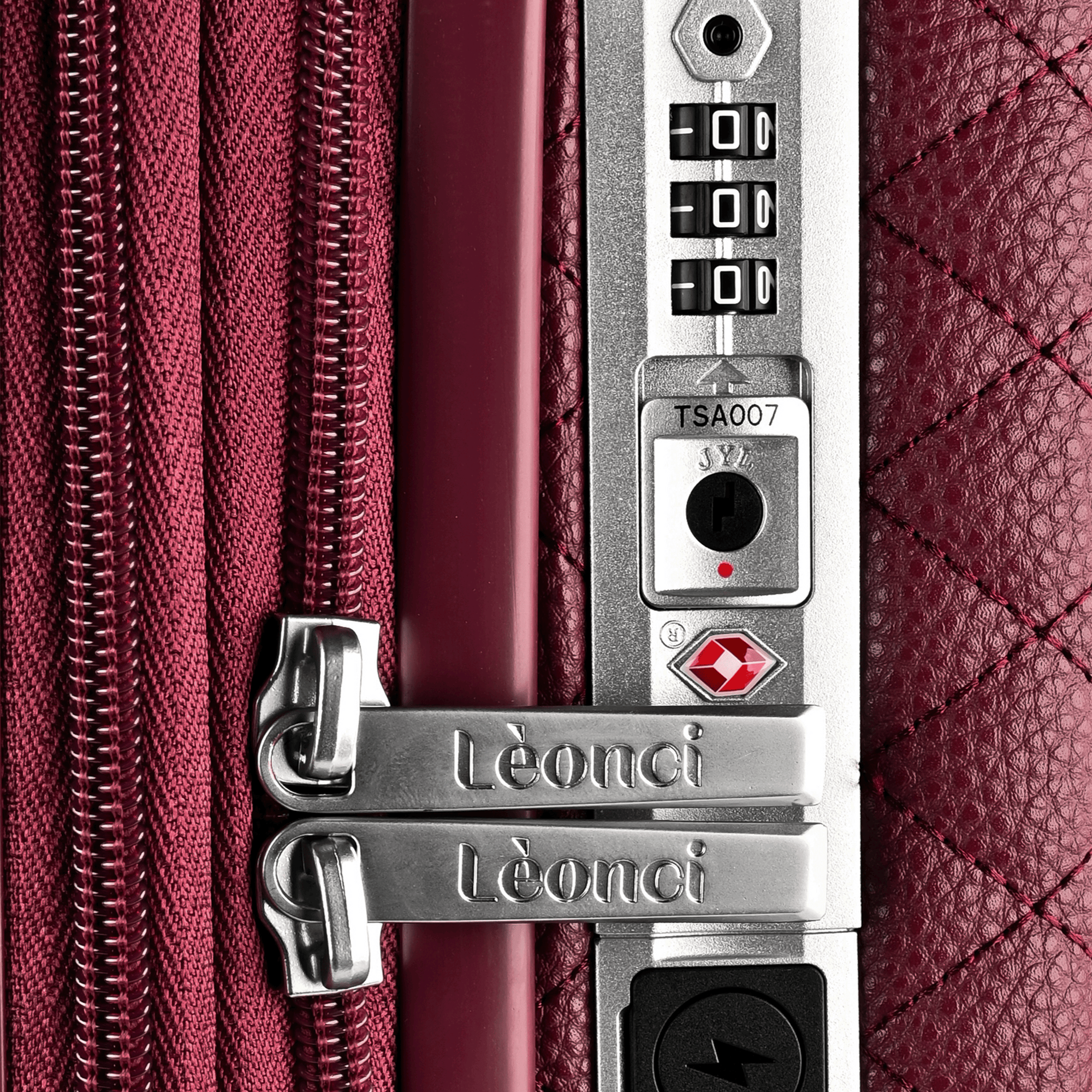 حقيبة سفر جلد عنابي - Sumer