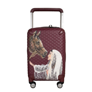 حقيبة سفر جلد عنابي - Sumer