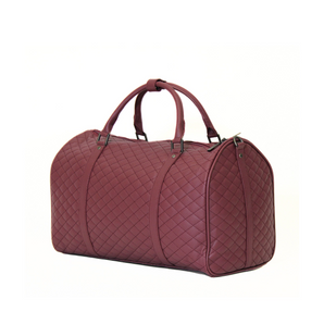 حقيبة دافل جلد عنابي - Sumer