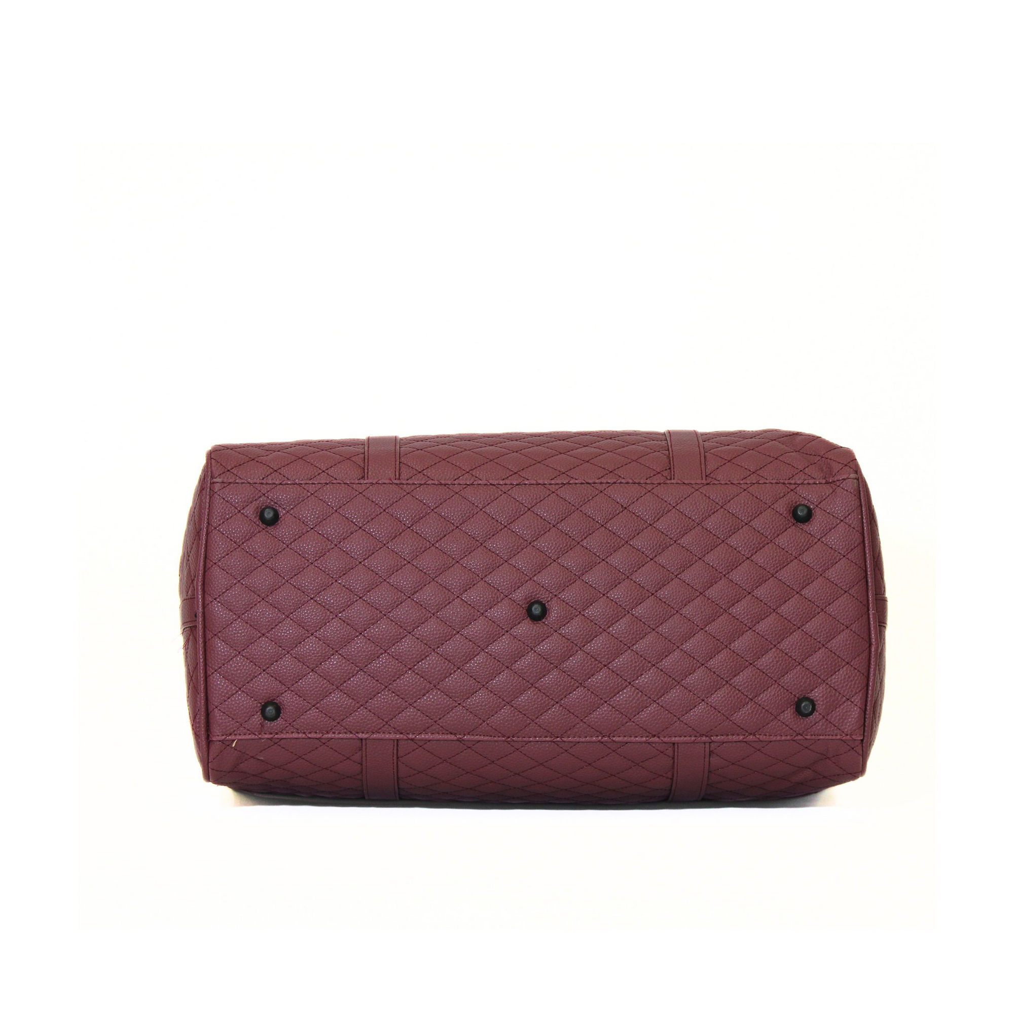 حقيبة دافل جلد عنابي - Sumer