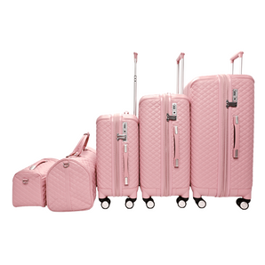 5-piece travel set, navy leather