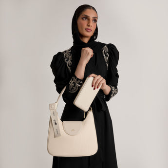 حقيبة كتف لون Beige - Sumer
