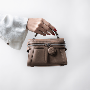 Brown Genuine Leather Mini Summer Bag 