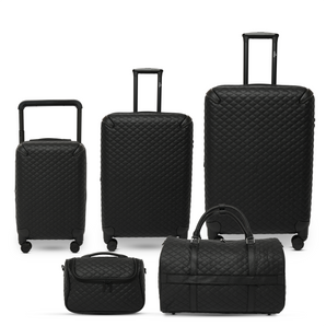 طقم حقائب سفر 5 قطع جلد اسود - Sumer