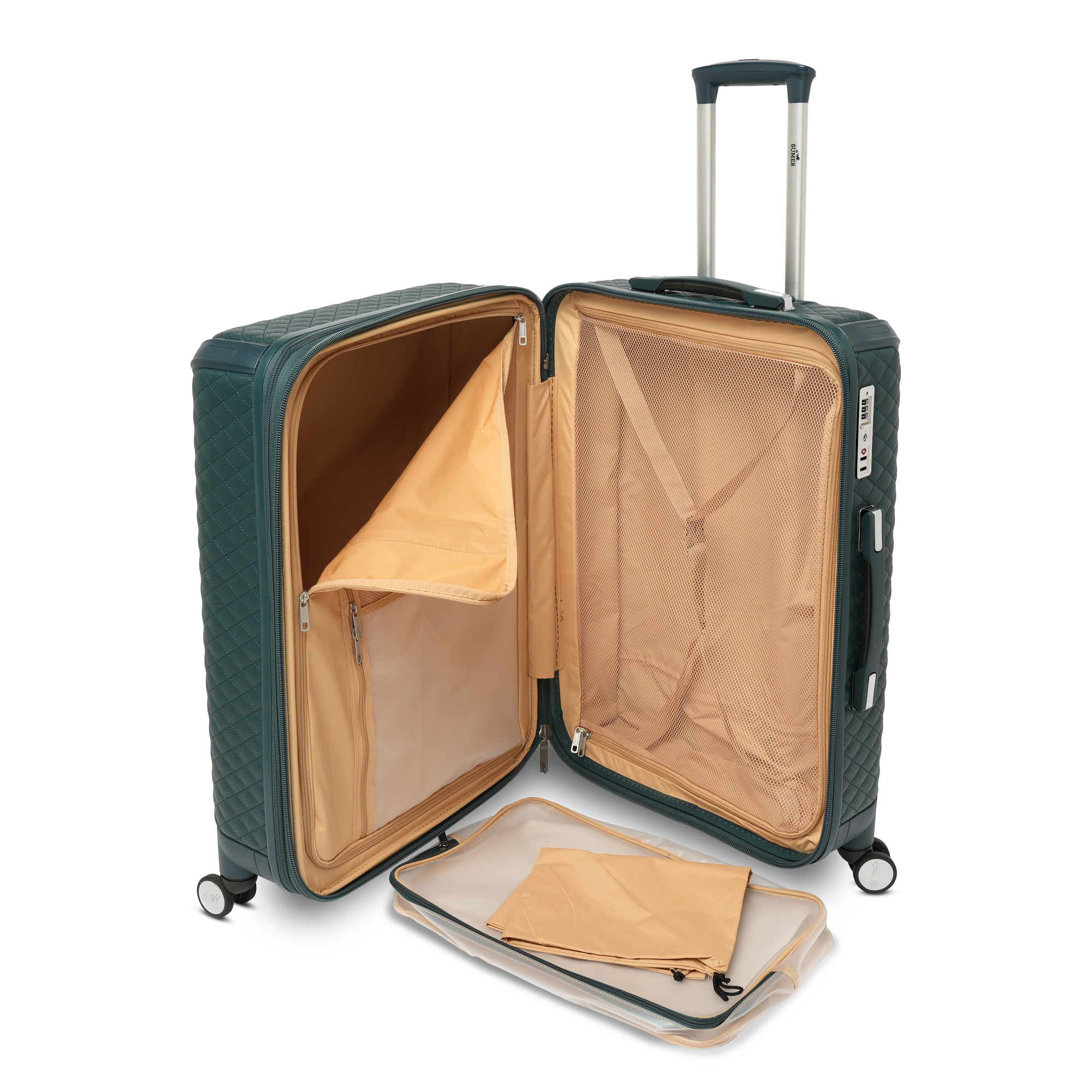 طقم شنط سفر 5 قطع جلد زيتي - Sumer